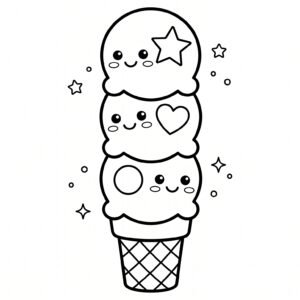 Ice Cream & Desserts Coloring Book – Fun Printable Coloring Pages for Kids