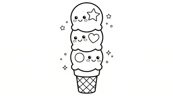 Ice Cream & Desserts Coloring Book – Fun Printable Coloring Pages for Kids