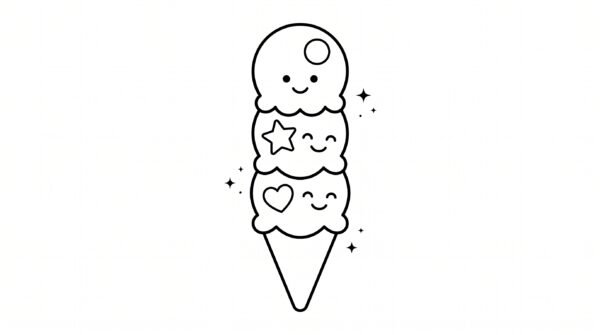Ice Cream & Desserts Coloring Book – Fun Printable Coloring Pages for Kids