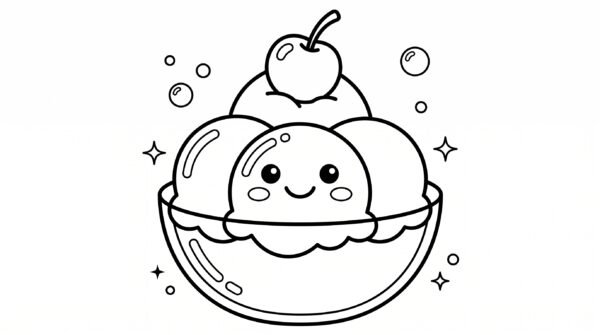 Ice Cream & Desserts Coloring Book – Fun Printable Coloring Pages for Kids